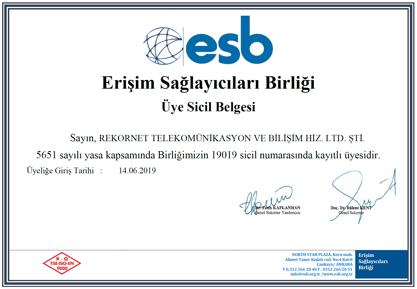 BTK Yetki Belgesi